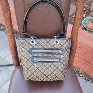 KOKO insulated tote Lunch bag Brown/Black handbag purse(TS)